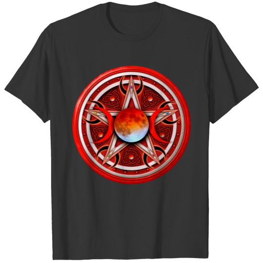 Red Moon Pentacle T Shirts