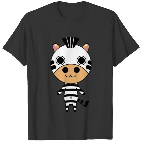 Cartoon standing zebra T-shirt
