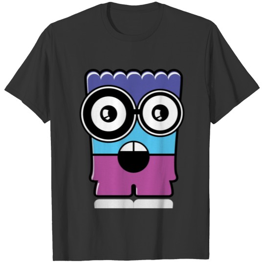 Cartoon monster design art T-shirt
