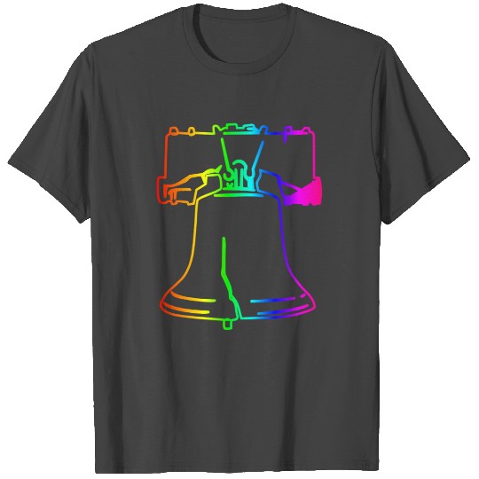 Rainbow Liberty Bell T Shirts
