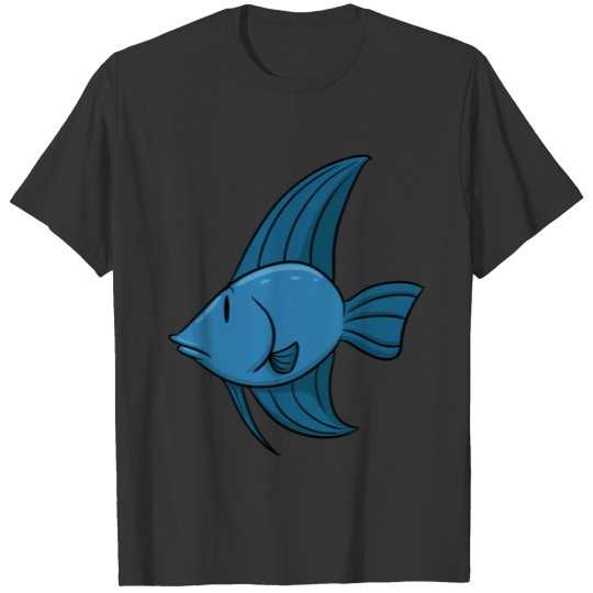 Cartoon blue damselfish T-shirt