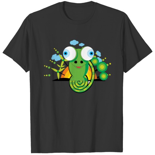 Vivid cute chameleon T-shirt