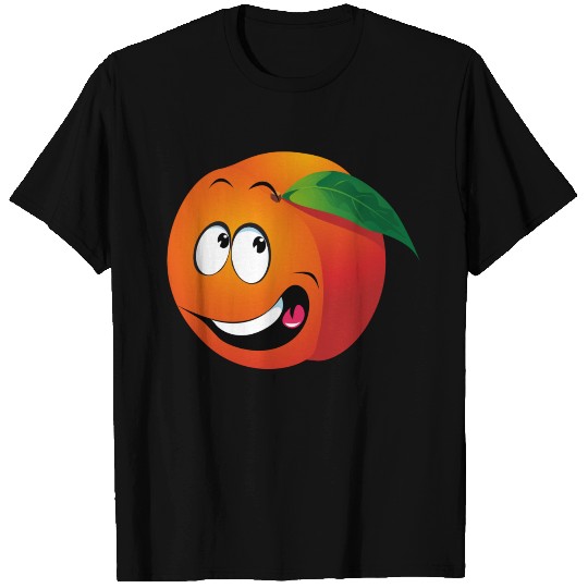 Cartoon apricot fruit smiling T Shirts