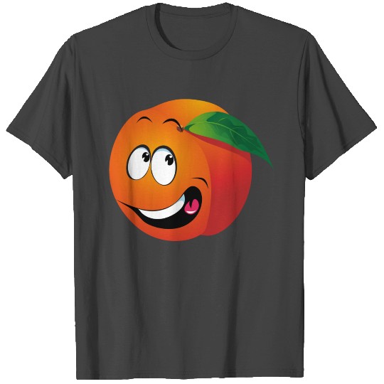 Cartoon apricot fruit smiling T Shirts
