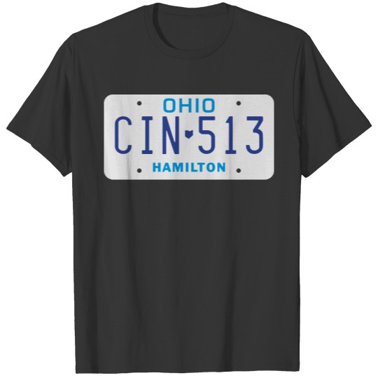 CIN-513 OH License Plate T-shirt