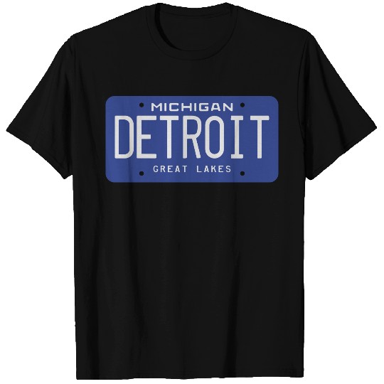 DETROIT License Plate T Shirts