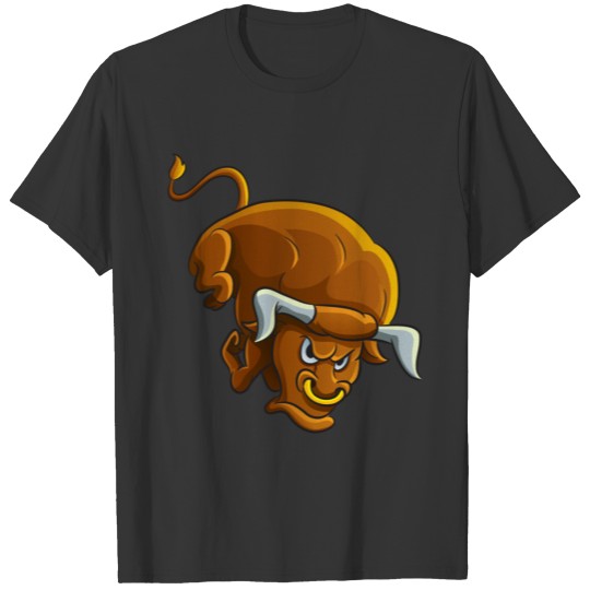 Angry brown bull T-shirt