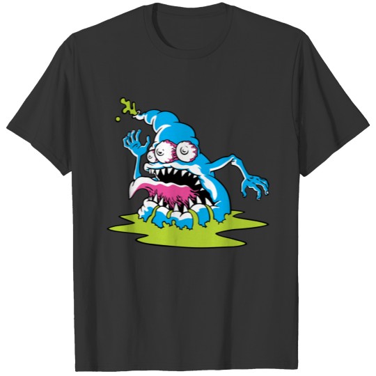 Blue Monster design T-shirt