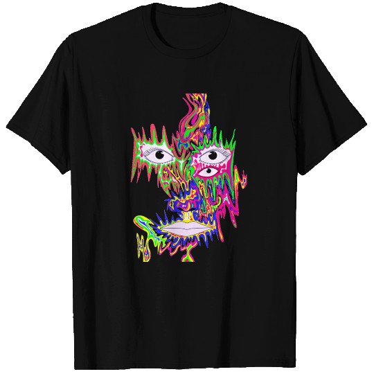 psychedelic face T Shirts