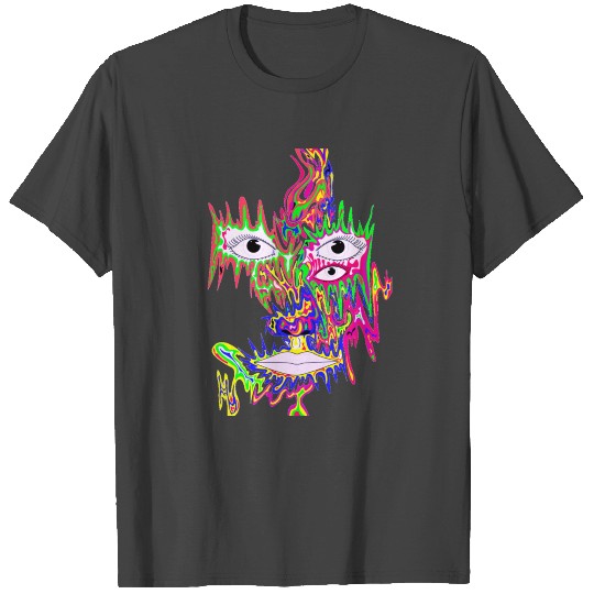 psychedelic face T Shirts