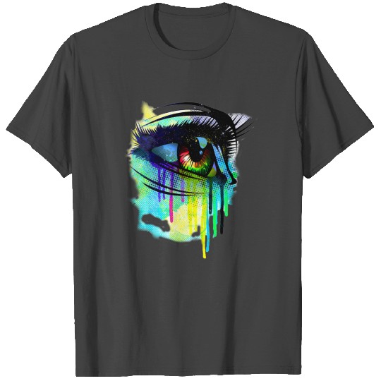 colorful eye sad T Shirts