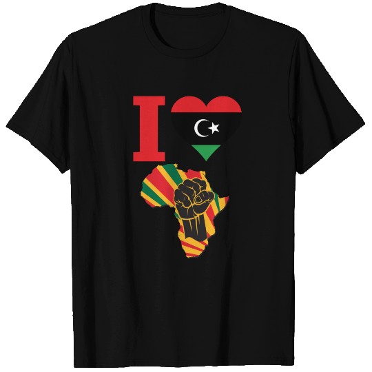 Libya Black Power T Shirts