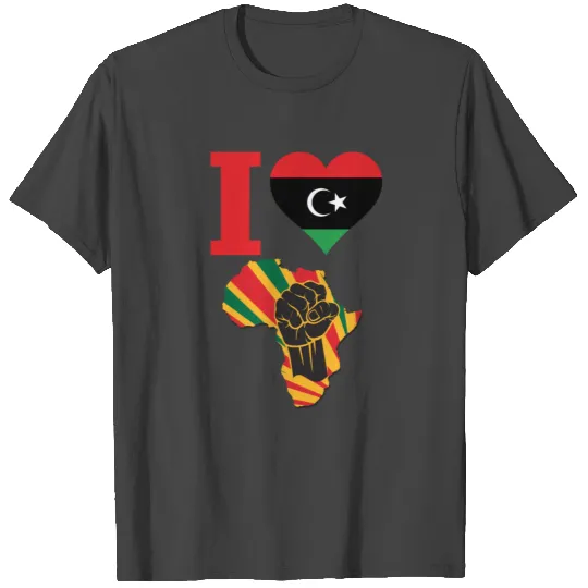 Libya Black Power T Shirts
