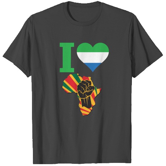 Sierra Leone Black Power T Shirts