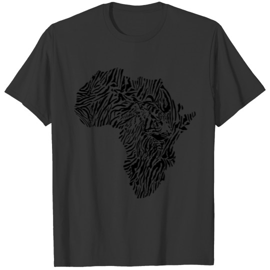 Africa Map Tiger T-shirt