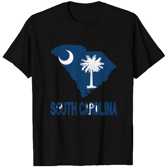 South Carolina Flag Map T Shirts