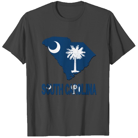 South Carolina Flag Map T Shirts