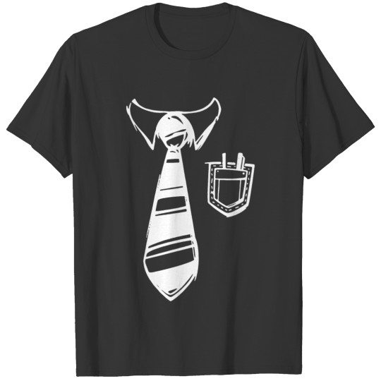 Geek Pocket Protector Tie T-shirt