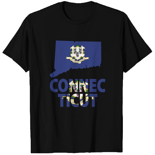 Connecticut Flag Map T Shirts