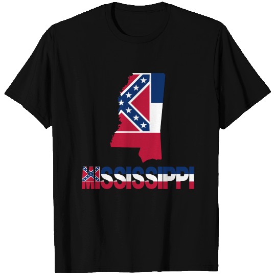 Mississippi Flag Map T Shirts