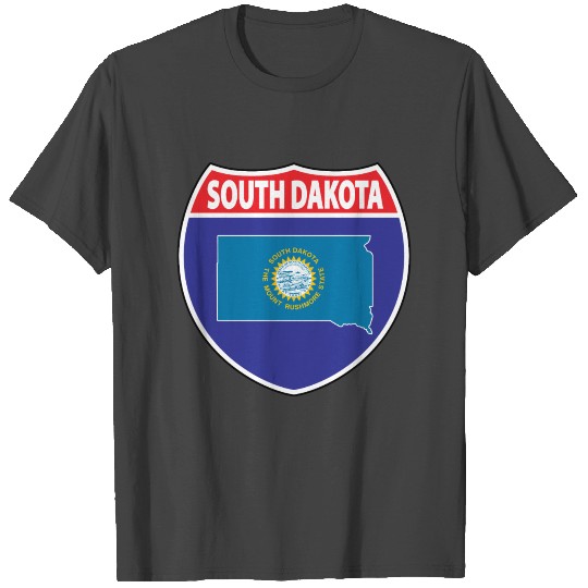 South Dakota Flag Hwy T Shirts