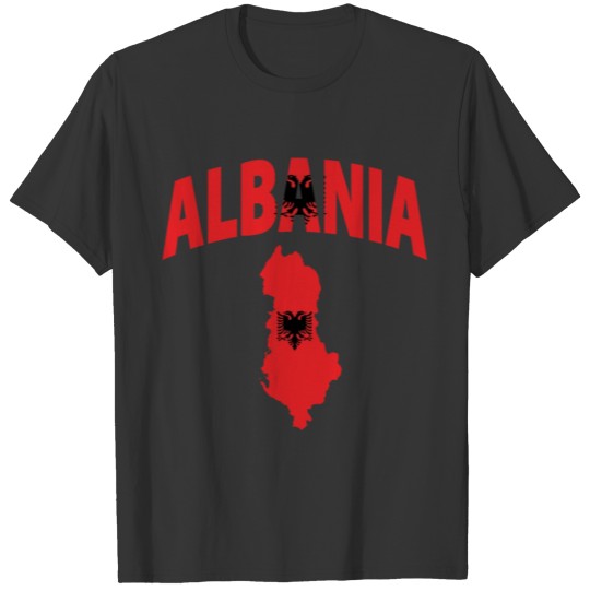 Albania flag map T-shirt