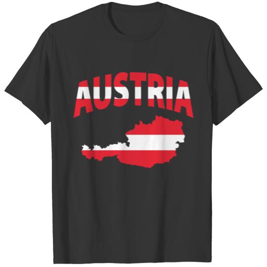 Austria Flag Map T-shirt