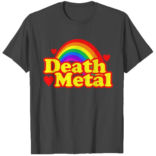 FUNNY DEATH METAL RAINBOW T Shirts