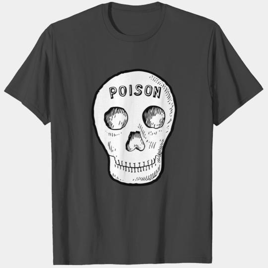 Smiling Poison Skull T Shirts