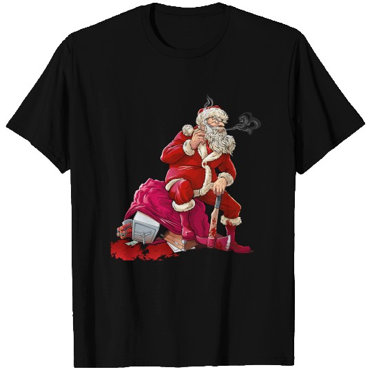santa claus bad T Shirts