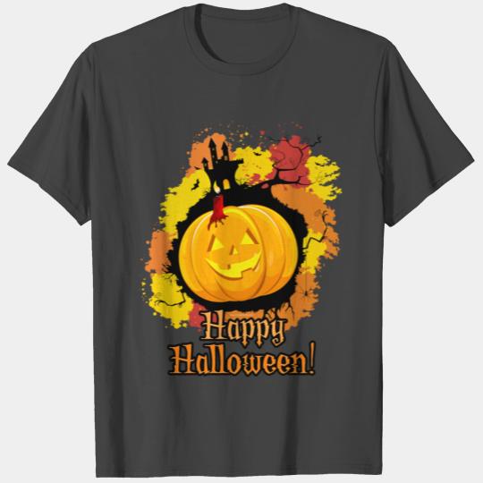 Orange Jack-O-Lantern Halloween T Shirts