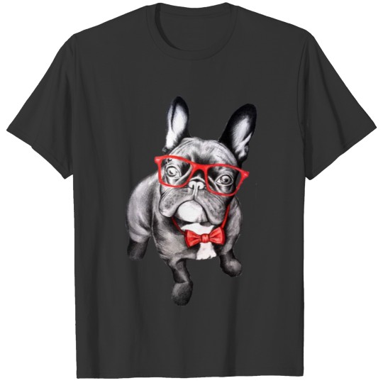 cute dog nerd T-shirt