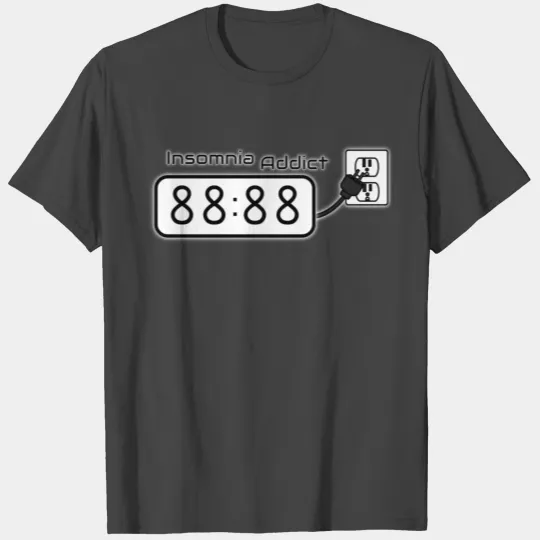 Women's Plus Size White Insomnia Addict T Shirts