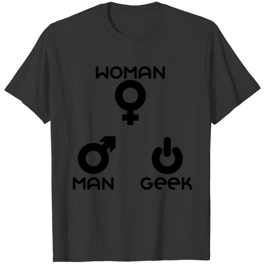man woman geek T-shirt