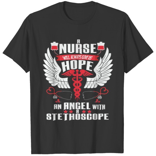 Nurse-N Angel With A Stethoscope T Shirts