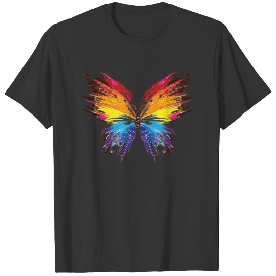 Colorful Abstract Butterfly T Shirts