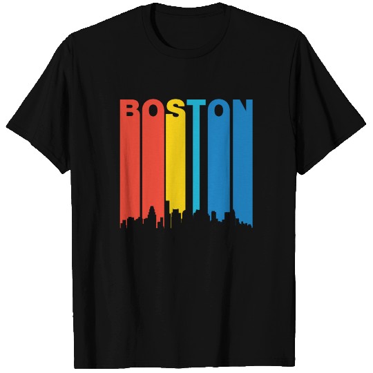 Retro Boston Massachusetts Skyline T Shirts