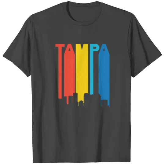 Retro 1970's Tampa Florida Skyline T Shirts