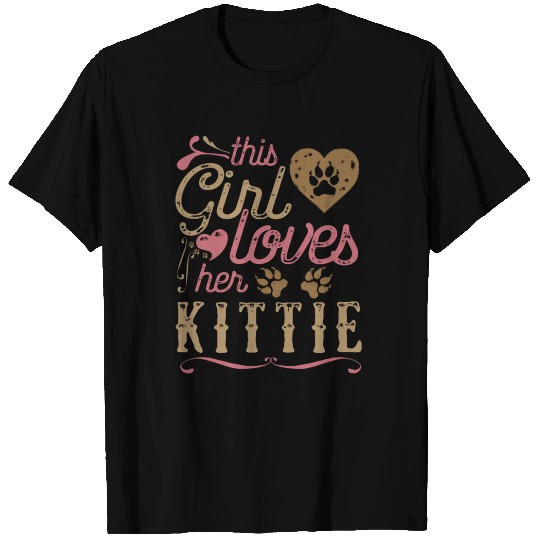 This Girl Loves Her Kittie Cat Design T Shirts