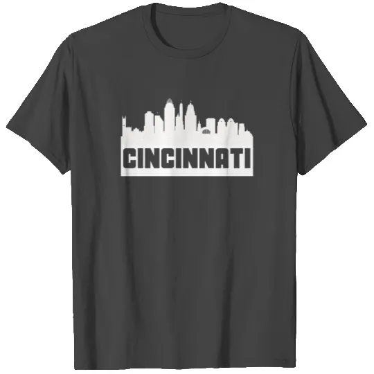 Cincinnati Ohio Skyline Silhouette T Shirts