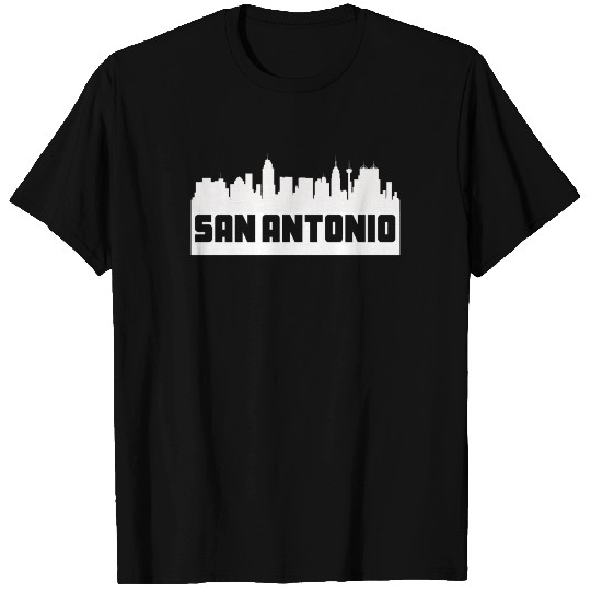San Antonio Texas Skyline Silhouette T Shirts