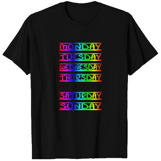Black Friday, Colorful week T Shirts