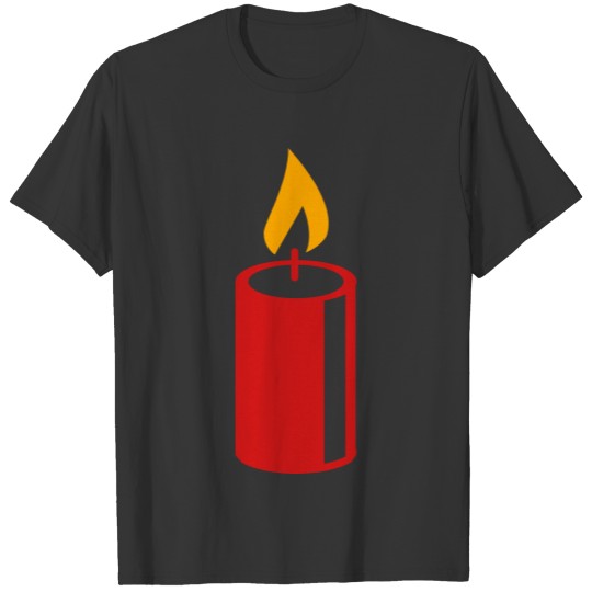 A burning candle T-shirt