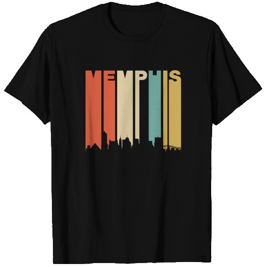 Retro Memphis Tennessee Downtown Skyline T Shirts
