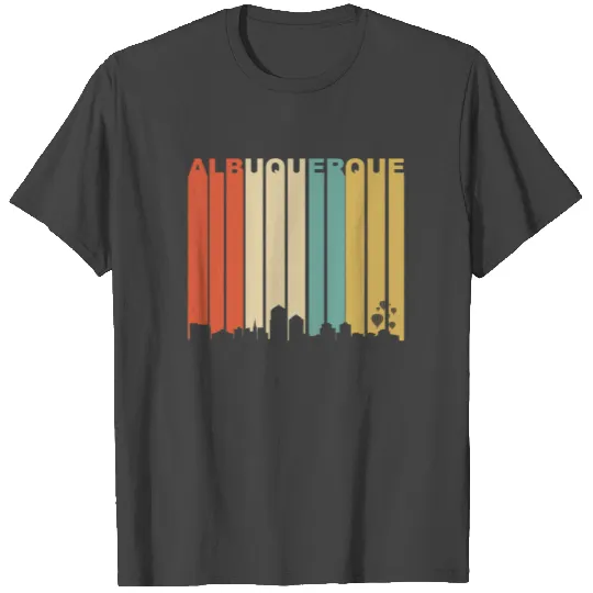 Retro Albuquerque New Mexico Downtown Skyline T Shirts