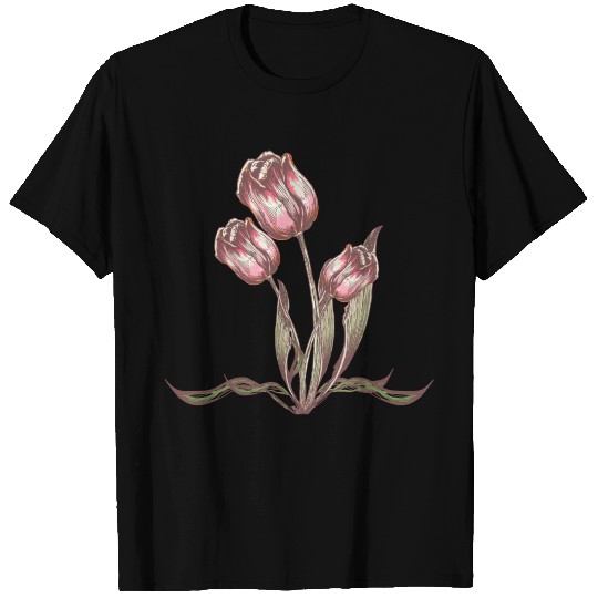 Vintage Tulip flower T Shirts