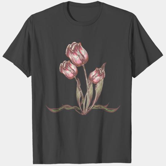 Vintage Tulip flower T Shirts