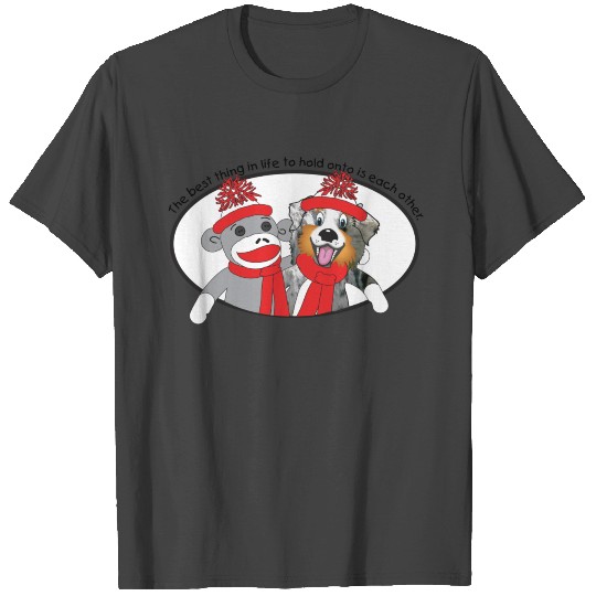 Sock Monkey and Aussie Dog T Shirts