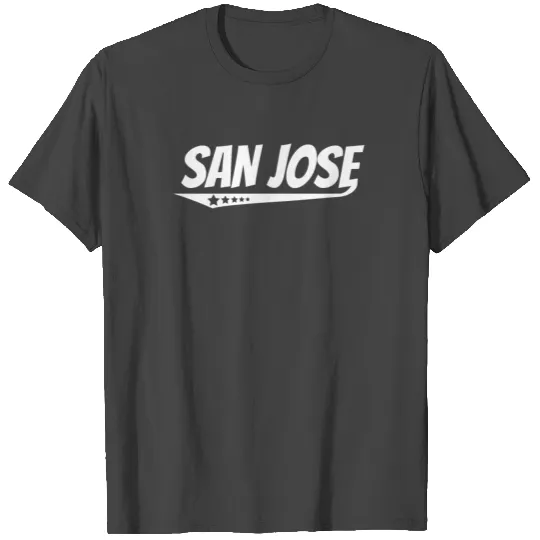 San Jose Retro Comic Book Style Logo T Shirts