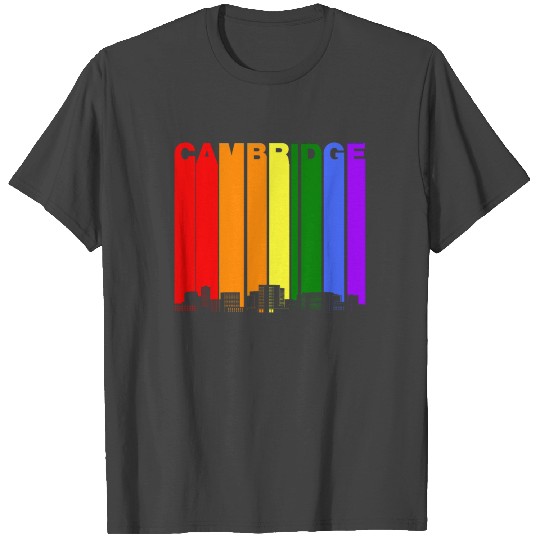 Cambridge Skyline Rainbow LGBT Gay Pride T Shirts